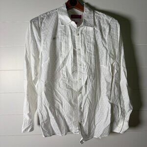 Talbots "The Oprah Magazine Collection" White Tuxedo Long Sleeve Sz 14